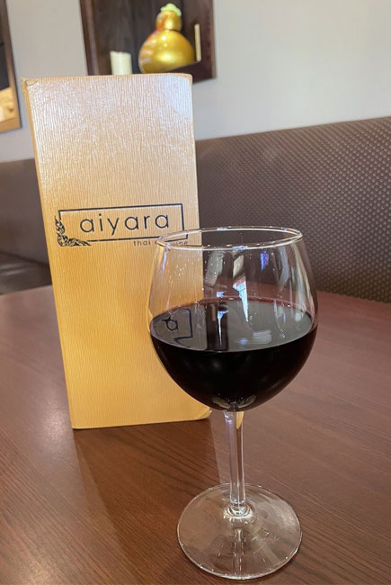 Aiyara Thai Cuisine Temecula CA Best Restaurantred wine